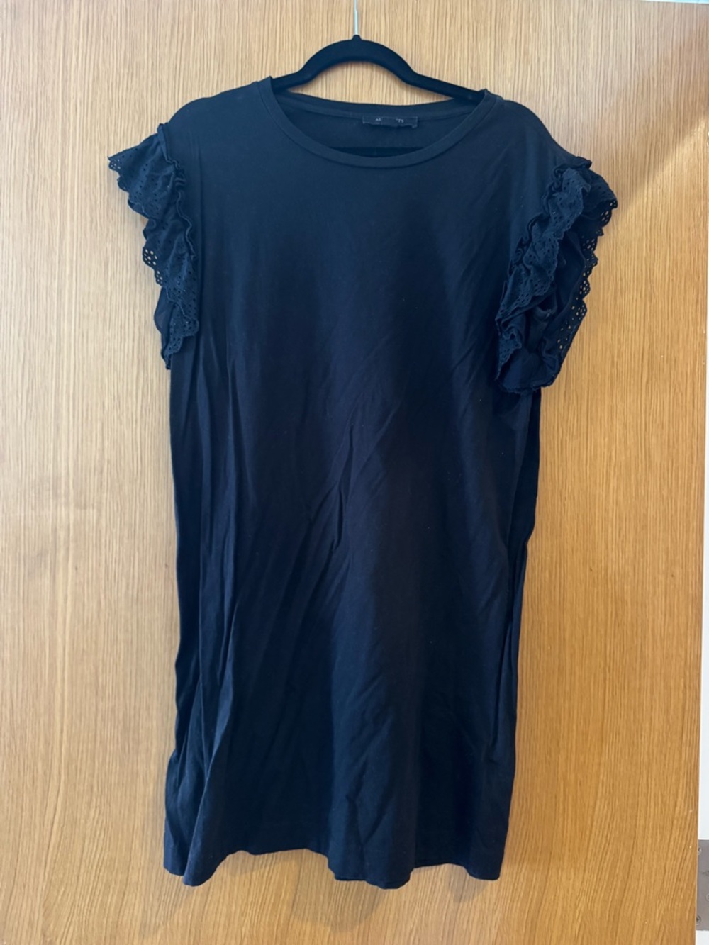 AllSaints Black Ruffle Dress